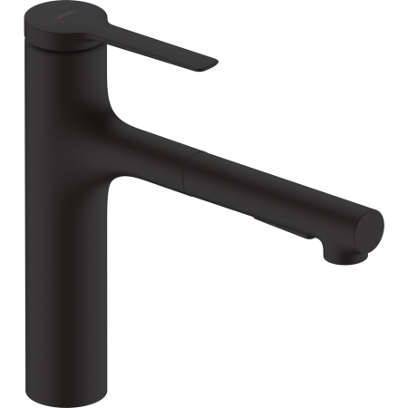 Смеситель для кухонной мойки hansgrohe Zesis M33 160, с вытяжным душем 2jet 74801670, матовый черный