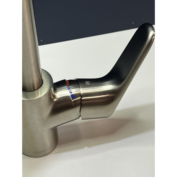 Смеситель для кухонной мойки hansgrohe Focus M41 280, с поворотным изливом 31817800/U, под сталь, уцененный товар