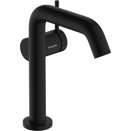 Смеситель для раковины hansgrohe Tecturis S 150 Fine CoolStart, EcoSmart+, со сливным клапаном Push-Open, 73340670, матовый черный