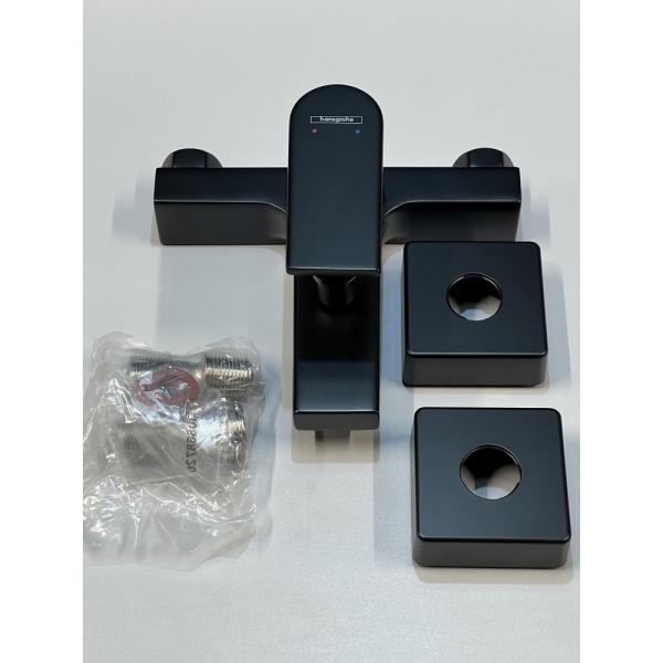 Смеситель для ванны Hansgrohe Vernis Shape 71450670/U1, матовый черный, уцененный товар
