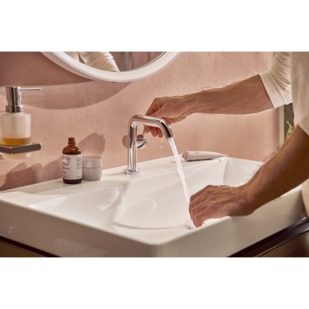 Смеситель для раковины hansgrohe Tecturis S 110 Fine CoolStart, EcoSmart+, 73321000, хром