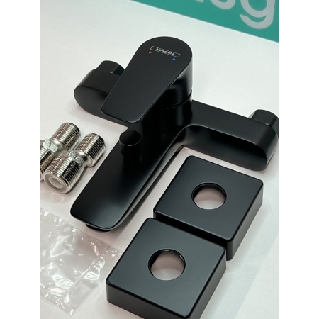Смеситель для ванны hansgrohe Talis E 71740670/U, матовый черный, уцененный товар