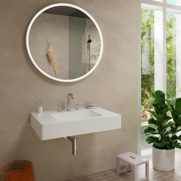 Смеситель для раковины hansgrohe Tecturis S 150 EcoSmart+, со сливным клапаном Push-Open, 73330000, хром