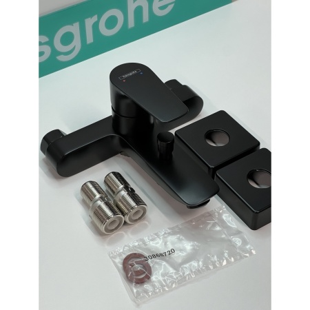 Смеситель для ванны hansgrohe Talis E 71740670/U, матовый черный, уцененный товар