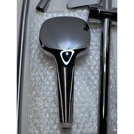 Душевой гарнитур hansgrohe Croma Select E 110 3jet Multi со штангой 90 см 26590400/U, белый/хром, уцененный товар