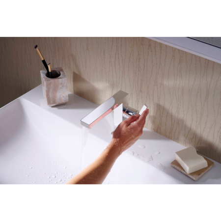 Смеситель для раковины hansgrohe Tecturis E 110 Fine CoolStart, EcoSmart+, с донным клапаном, 73023000, хром