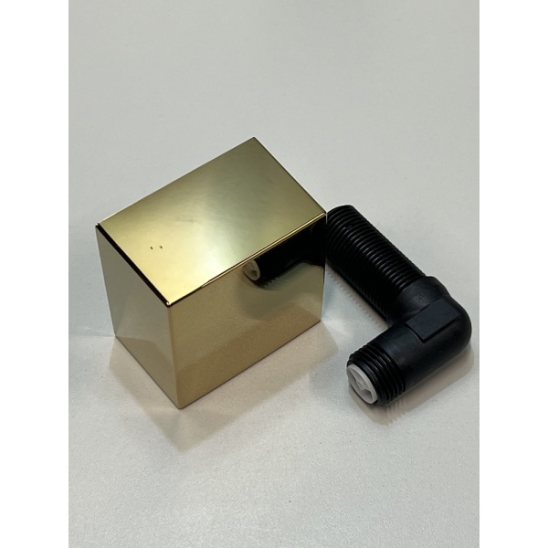 Шланговое подключение hansgrohe FixFit Square с клапаном обратного тока, 26455990/U, полированное золото, уцененный товар
