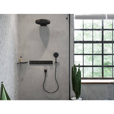 Верхний душ hansgrohe Rainfinity 360 3jet с настенным разъемом 26234670, матовый черный