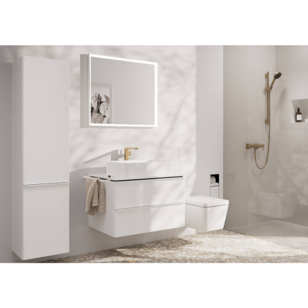 Смеситель для раковины hansgrohe Tecturis E 240 Fine CoolStart, EcoSmart+, 73072140, шлифованная бронза