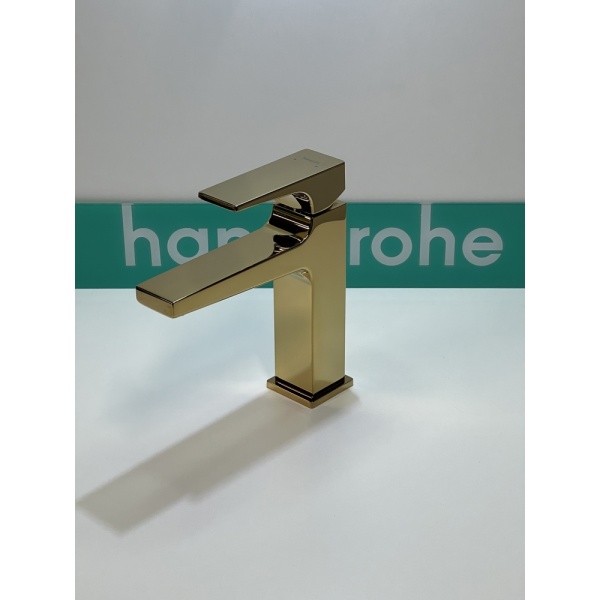 Смеситель для раковины hansgrohe Metropol 110 со сливным клапаном Push-Open 32507990/U, полированное золото, уцененный товар