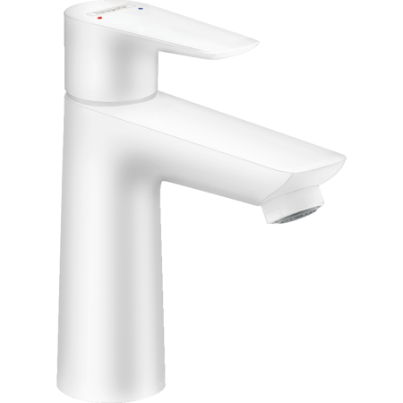 Смеситель для раковины hansgrohe Talis E 110, со сливным гарнитуром 71710700/U, матовый белый, уцененный товар