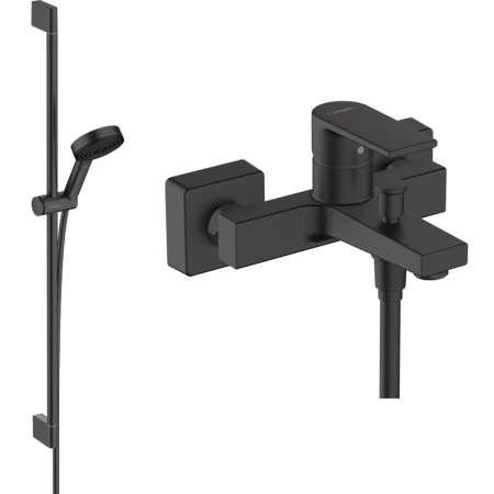 Готовый набор для ванны hansgrohe Vernis Shape с ручным душем Pulsify HG-PR168, матовый черный