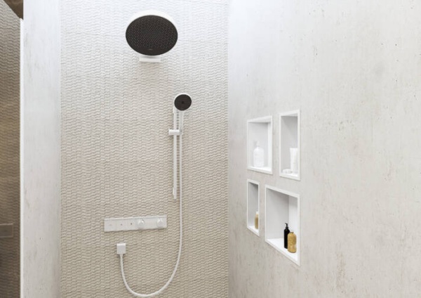 Hansgrohe 15380700S Set HG RainSelect термостатический смеситель для душа (15380700+15310180), матовый белый