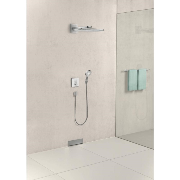 Верхний душ hansgrohe Rainmaker Select 460 1jet с держателем 24003400, белый/хром