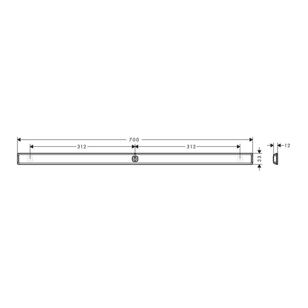 Hansgrohe WallStoris Штанга 70 см черный матовый 27904670