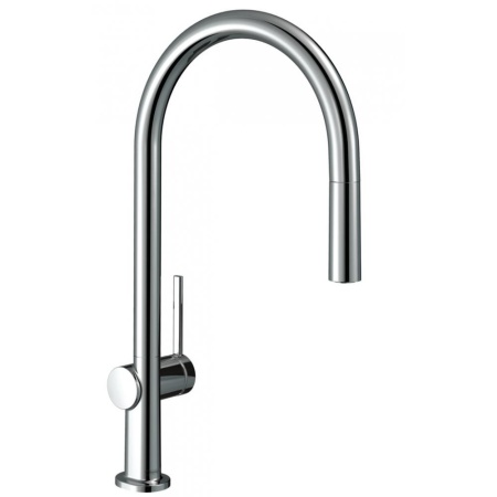 Кухонный смеситель однорычажный, 210, с вытяжным изливом, 1jet Hansgrohe 72802000, хром