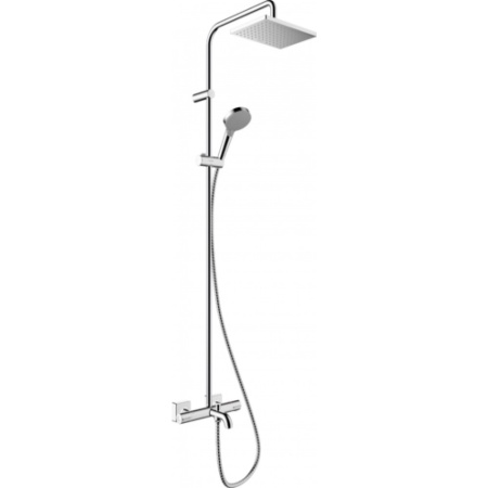 Душевая система Showerpipe 230 1jet с термостатом для ванны Hansgrohe Vernis Shape 26284000, хром
