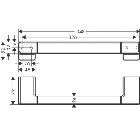 Поручень AddStoris Hansgrohe 41744700, матовый белый
