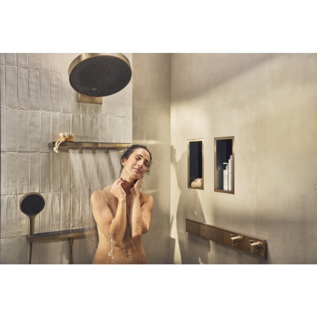 Термостат Hansgrohe RainSelect, скрытого монтажа, для 5 потребителей, 15384670, матовый черный