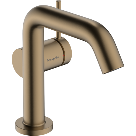Смеситель для раковины hansgrohe Tecturis S 110 Fine CoolStart, EcoSmart+, с донным клапаном Push-Open, 73320140, шлифованная бронза