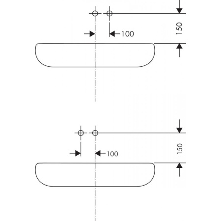 Смеситель для раковины hansgrohe Talis E настенный с длинным изливом 71734000, хром