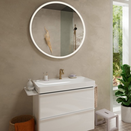 Смеситель для раковины hansgrohe Tecturis S 110 Fine CoolStart, EcoSmart+, с донным клапаном, 73323140, шлифованная бронза