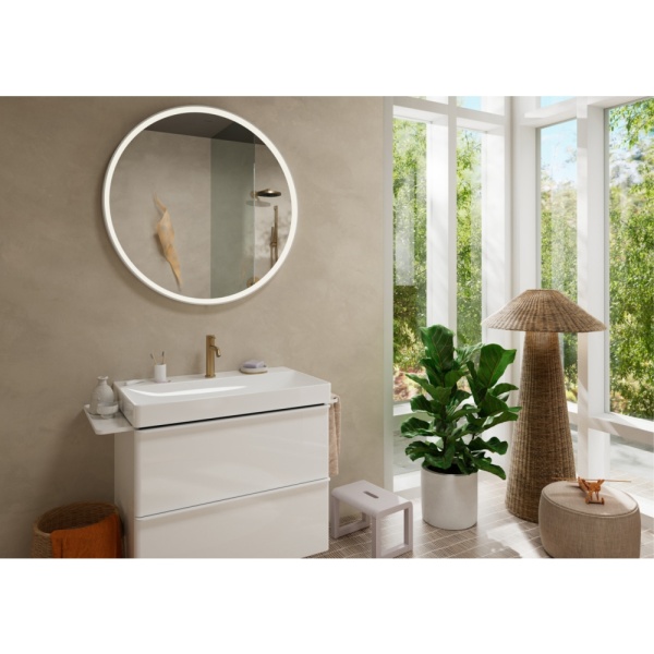 Cмеситель для раковины hansgrohe Tecturis S 110 CoolStart, EcoSmart+, 73312140, шлифованная бронза