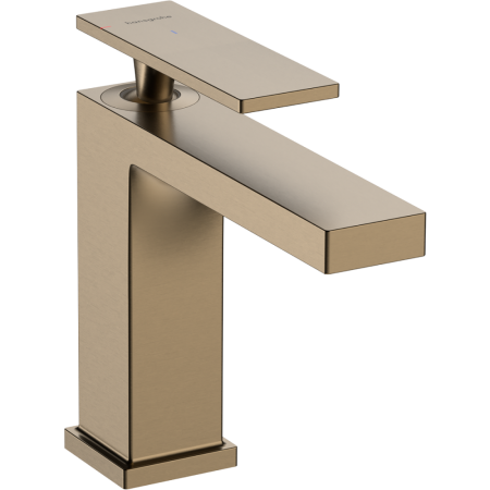 Смеситель для раковины hansgrohe Tecturis E 110 CoolStart, EcoSmart+, 73012140, шлифованная бронза