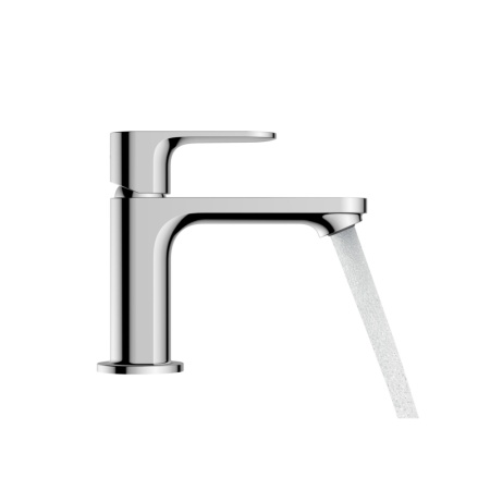Смеситель для раковины hansgrohe Rebris S 80, со сливным гарнитуром 72510000/U, хром, уцененный товар
