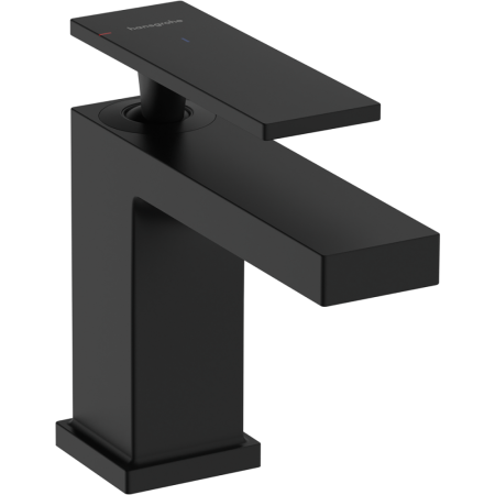 Смеситель для раковины hansgrohe Tecturis E 80, EcoSmart+, CoolStart, 73001670, матовый черный