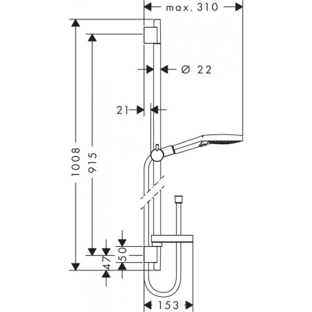 Душевой набор hansgrohe Raindance Select S 120 3jet/Unica 26631000, хром