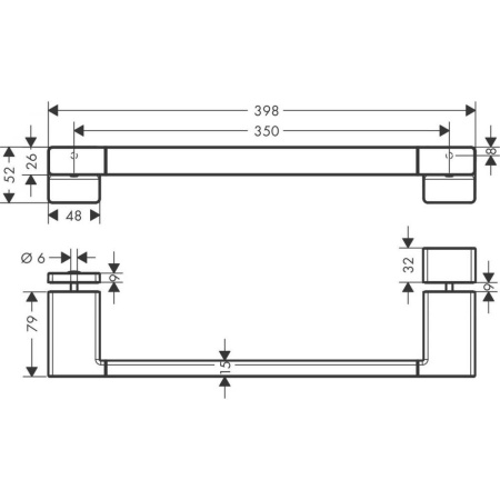 Ручка для двери душевой AddStoris Hansgrohe 41759700, матовый белый