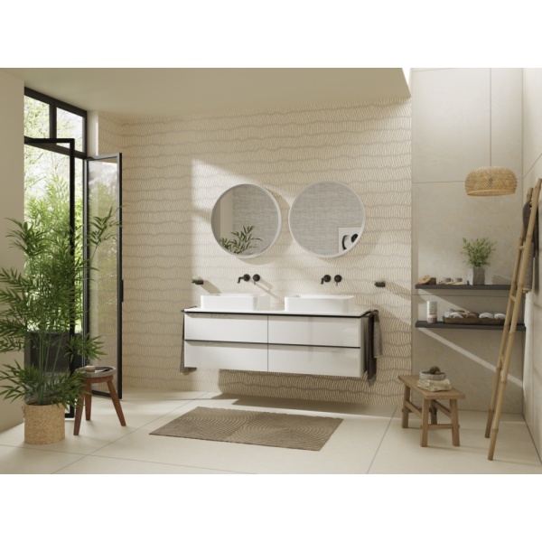 Внешняя часть смесителя для раковины hansgrohe Tecturis S скрытого монтажа, EcoSmart+, 73351670, матовый черный