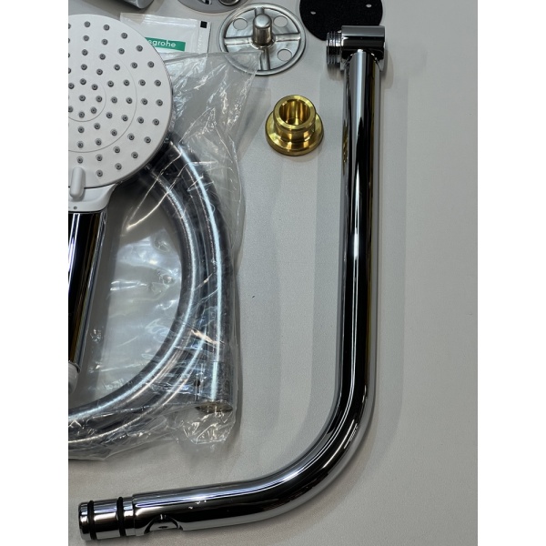 Душевая система hansgrohe Crometta E 240 1jet EcoSmart Reno с переключателем потоков 27289000/U, хром, уцененный товар