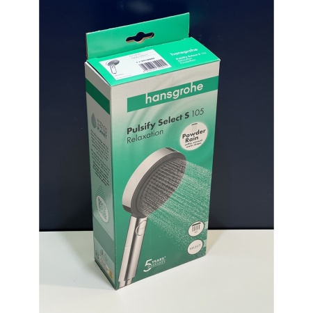 Ручной душ hansgrohe Pulsify Select S 105 3jet Relaxation 24110000/U4, хром, уцененный товар