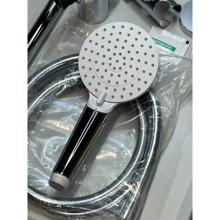 Душевая система hansgrohe Crometta E 240 1jet EcoSmart Reno с переключателем потоков 27289000/U, хром, уцененный товар
