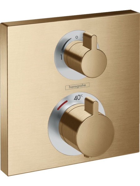 Hansgrohe 15714140S Set HG Ecostat Square термостатический смеситель для душа (15714140+01800180) шлифованная бронза