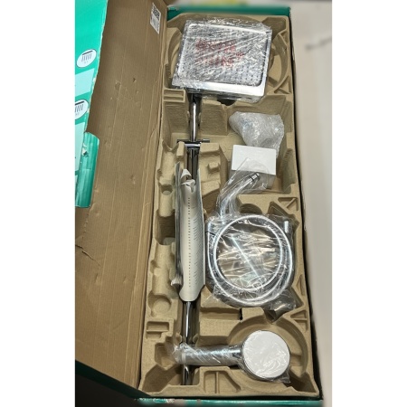 Душевая система hansgrohe Crometta E 240 1jet EcoSmart Reno с переключателем потоков 27289000/U, хром, уцененный товар