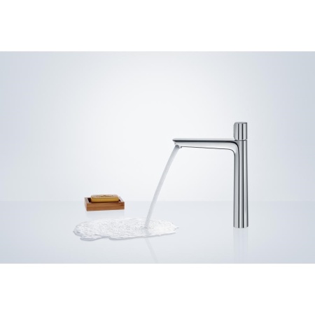 Смеситель hansgrohe Talis Select E для раковины с высоким изливом и сливным гарнитуром 71752000, хром