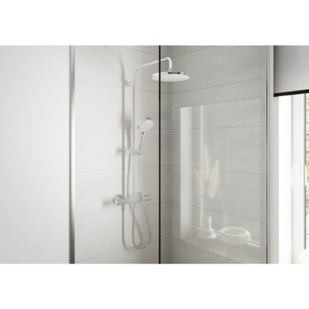 Душевая система Showerpipe 200 1jet с термостатом Hansgrohe Vernis Blend 26276000, хром