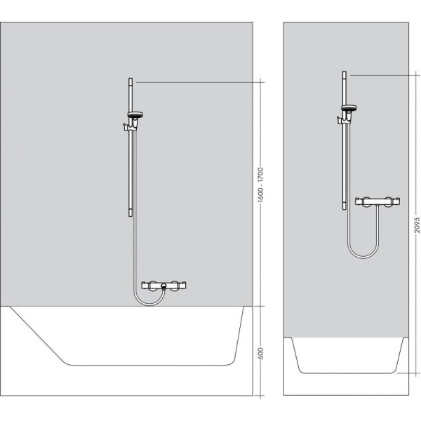Душевой набор hansgrohe Croma Select E Vario 26582400, белый/хром