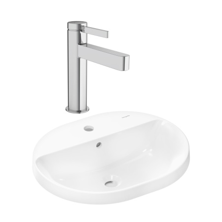 Готовый набор для раковины hansgrohe Xuniva U встраиваемой со смесителем Finoris 110 HG-PR183, белый/хром