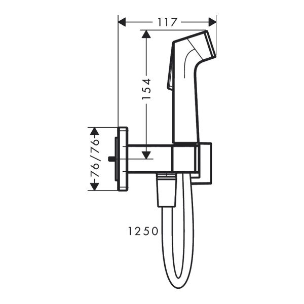 Hansgrohe Гигиенический душ E 1 jet EcoSmart+ со смесителем белый матовый 29233700