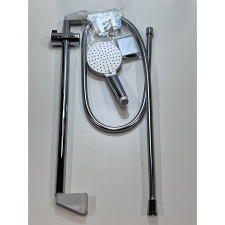 Душевой гарнитур hansgrohe Crometta 100 Vario, 2 режима, со штангой 65 см 26532400, белый/хром, уцененный товар