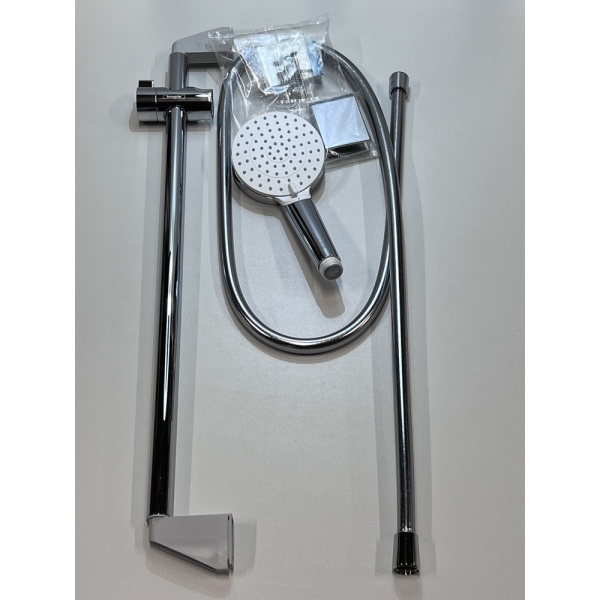 Душевой гарнитур hansgrohe Crometta 100 Vario, 2 режима, со штангой 65 см 26532400, белый/хром, уцененный товар