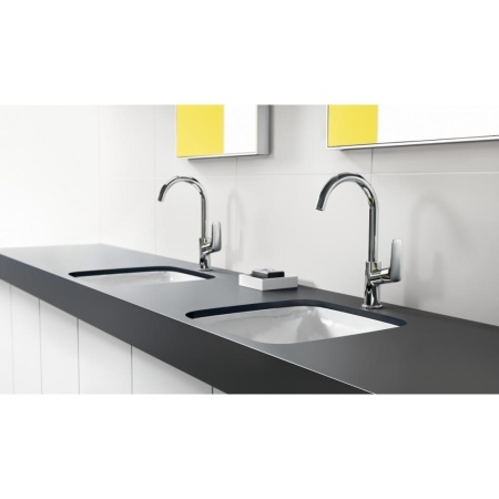 Смеситель hansgrohe Logis для раковины с поворотным изливом и сливным гарнитуром 71130000, хром