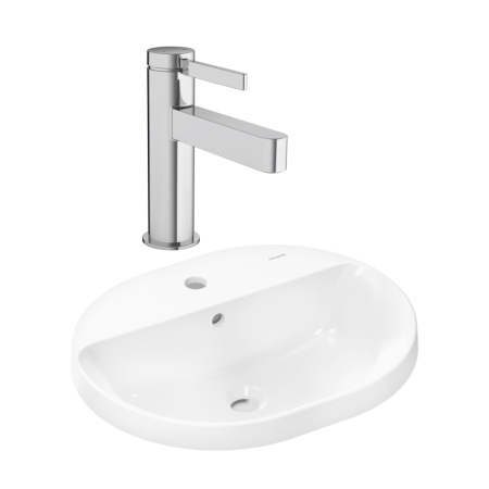 Готовый набор для раковины hansgrohe Xuniva U встраиваемой со смесителем Finoris 100 HG-PR182, белый/хром