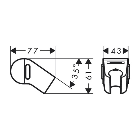 Hansgrohe WallStoris Слайдер с кнопкой черный матовый 27917670