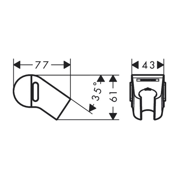 Hansgrohe WallStoris Слайдер с кнопкой черный матовый 27917670
