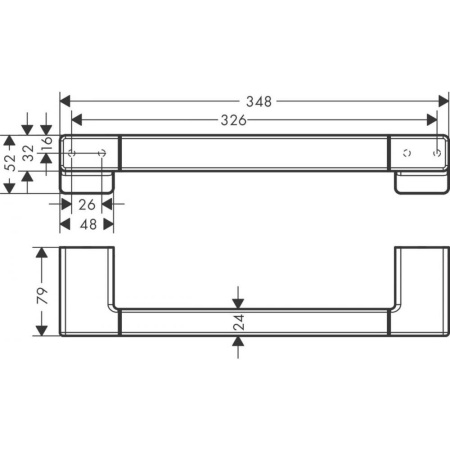 Поручень AddStoris Hansgrohe 41744990, полированное золото